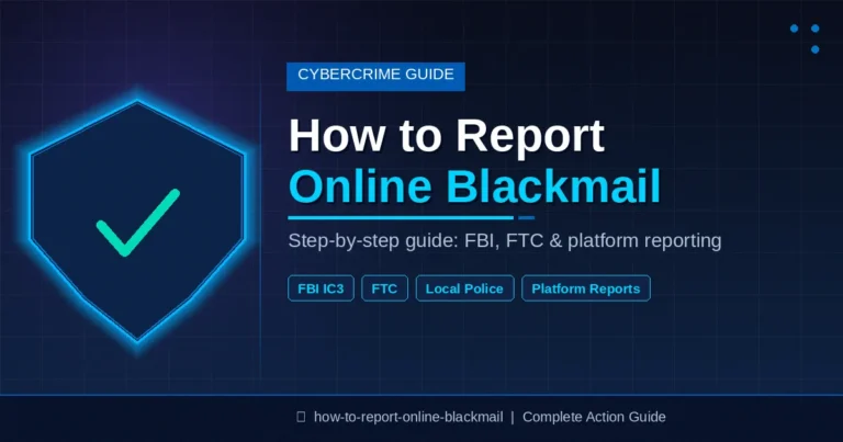 How to report online blackmail — step-by-step guide with FBI IC3, FTC and platform reporting (93 chars)