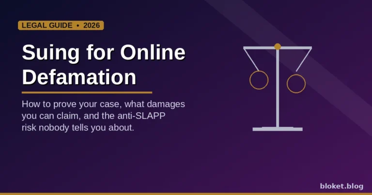 Suing for online defamation — legal guide covering elements, steps, and defenses for filing a claim